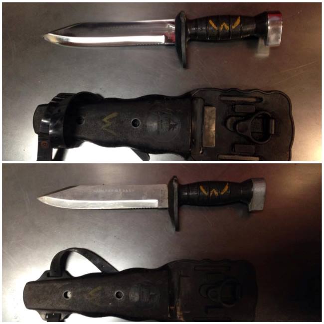 Diving Knife Polished and Restored by Vulcan Knife